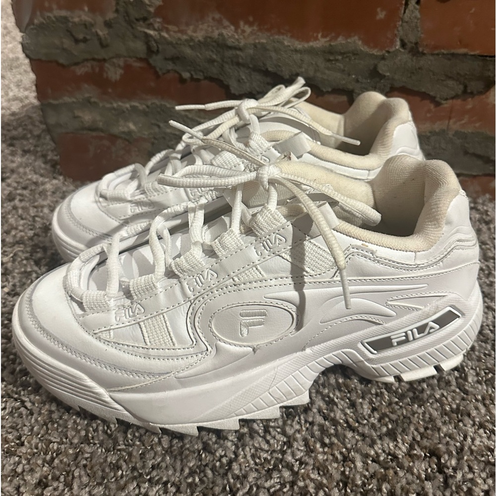 Fila Womens Formation 5CM00514-100 White Running Shoes Sneakers Size 10